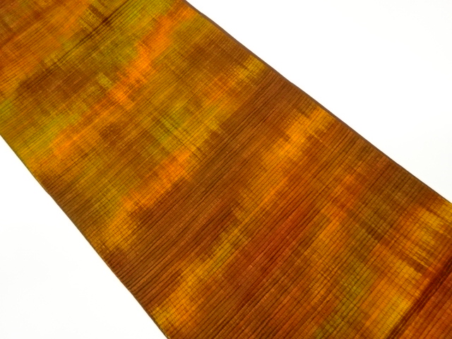 リボン通し抽象模様織出し袋帯